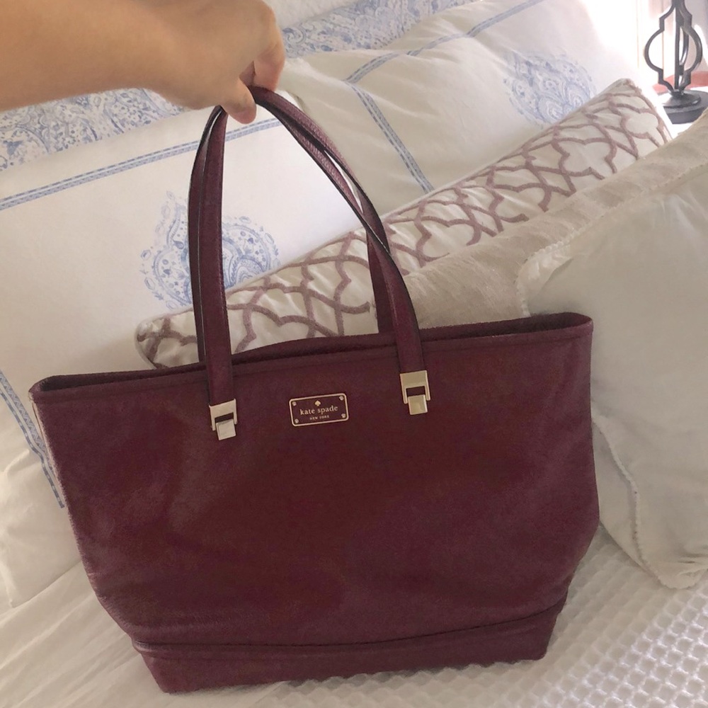 Berry purple Kate Spade tote bag
